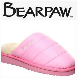 BearPaw Puffy Slipper- Pink